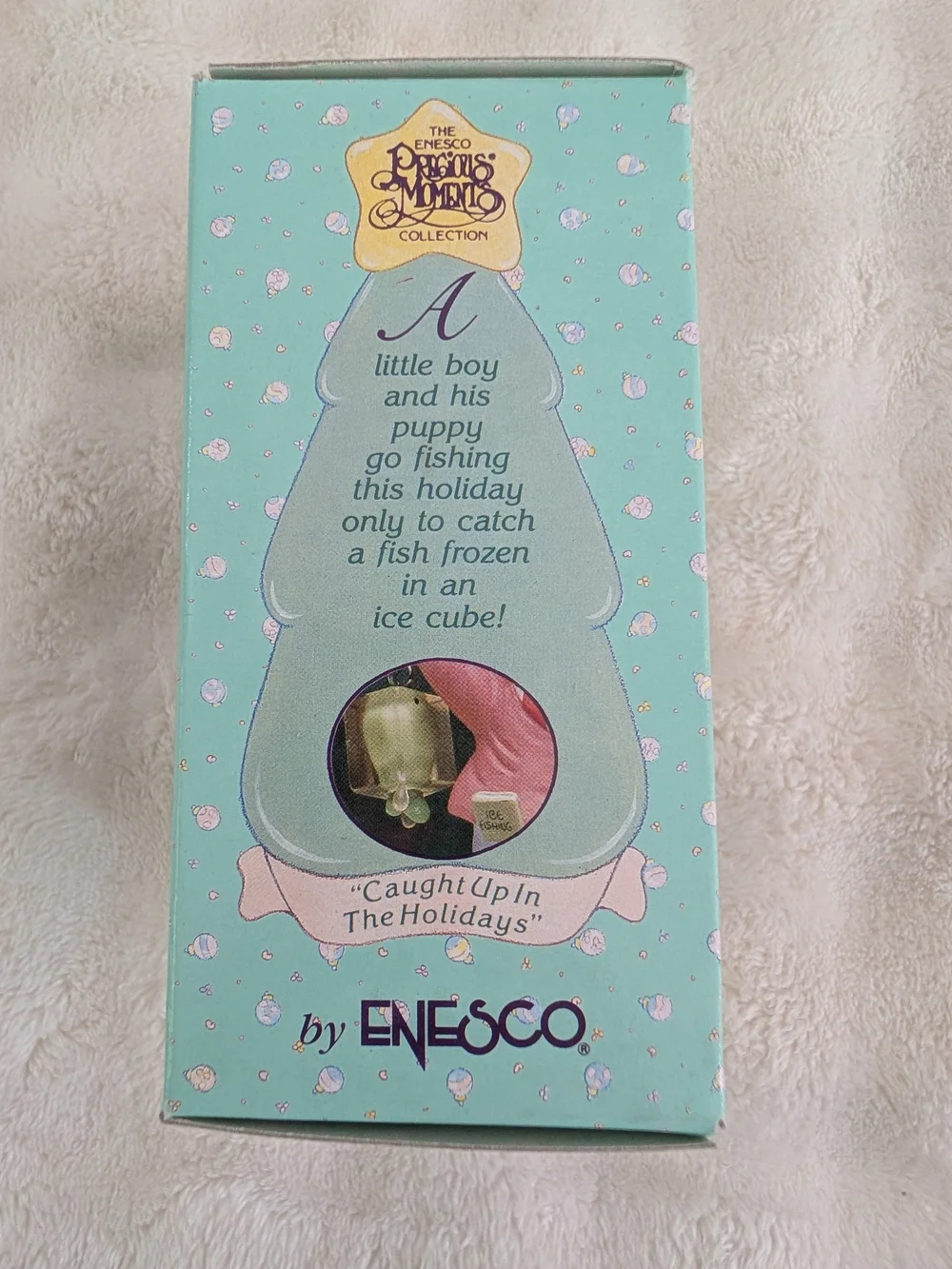 Vintage 1993 Precious Moments Caught Up In The Holidays Ornament 550124 Box